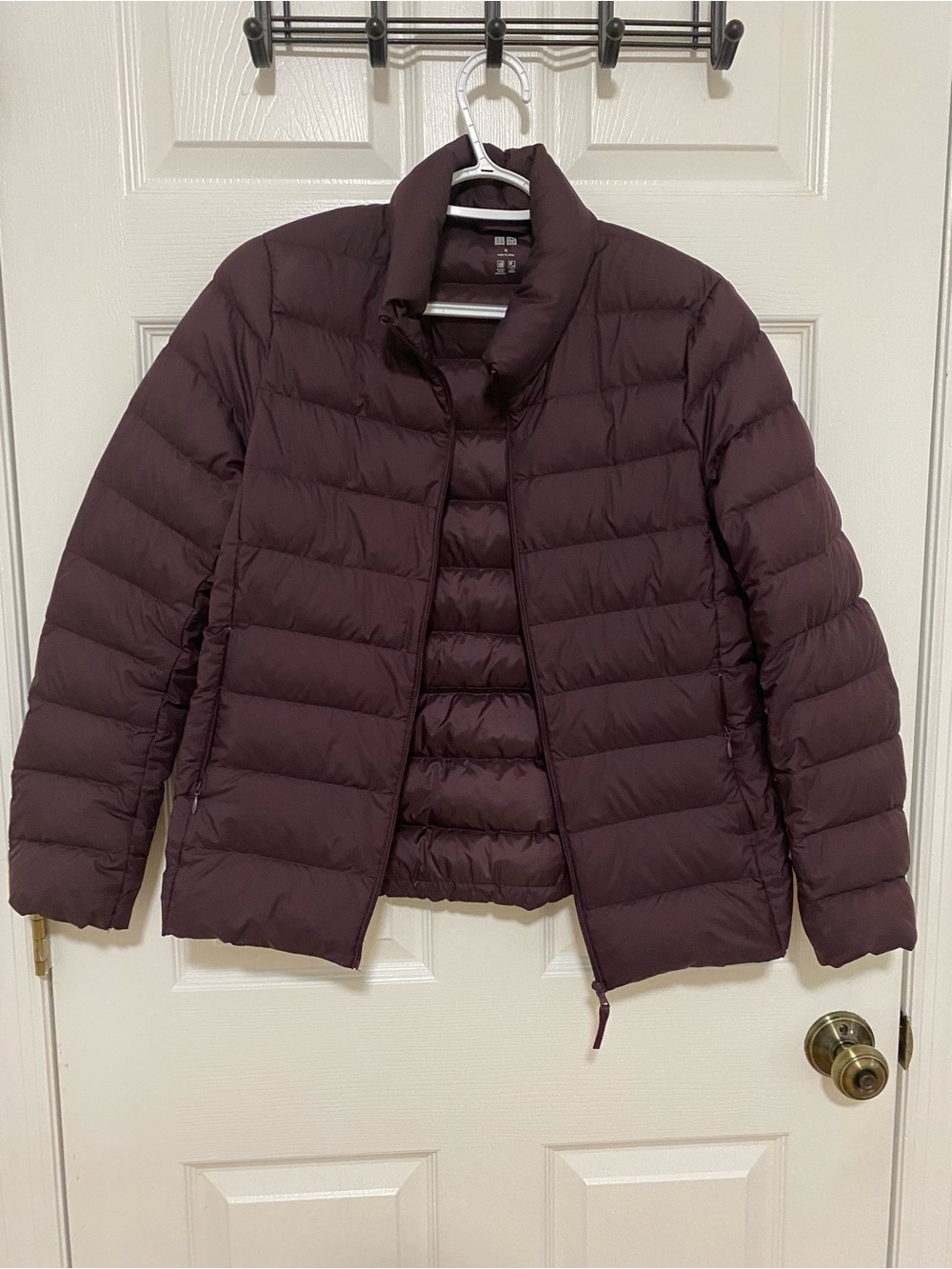 UNIQLO Women's Puffer Down Jacket in Deep Plum